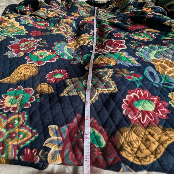 Women's Floral Quilted Puffer Jacket - Multicolor - Picture 3 of 11